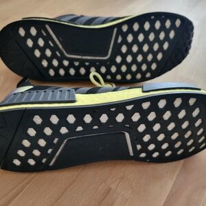 Adidas Black and Neon Yellow Sneakers